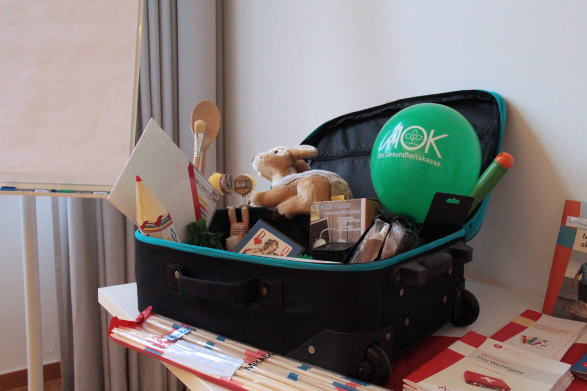 Koffer mit Arbeitsmaterial