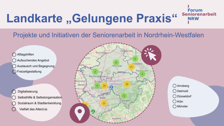 Digitale Landkarte über Gelungene Praxis in Nordrhein-Westfalen