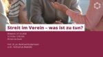 „Streit im Verein – was ist zu tun?“