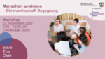 „Menschen gewinnen – Ehrenamt schafft Begegnung“ - Nachwuchs im Ehrenamt