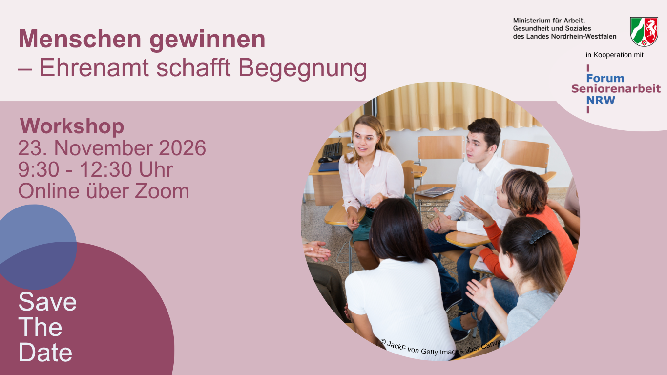 „Menschen gewinnen – Ehrenamt schafft Begegnung“ - Nachwuchs im Ehrenamt